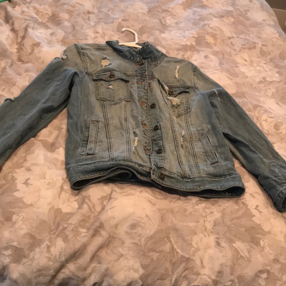 Leith Distressed Denim Jacket